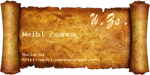 Weibl Zsanna névjegykártya